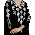 Designer Dubai kaftan abaya with embroidery work- Black Designer Dubai kaftan abaya with embroidery work- Black